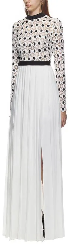 3d Floral Lace Maxi Dress