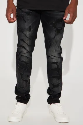 Bet Ripped Stacked Skinny Jean - Black Wash