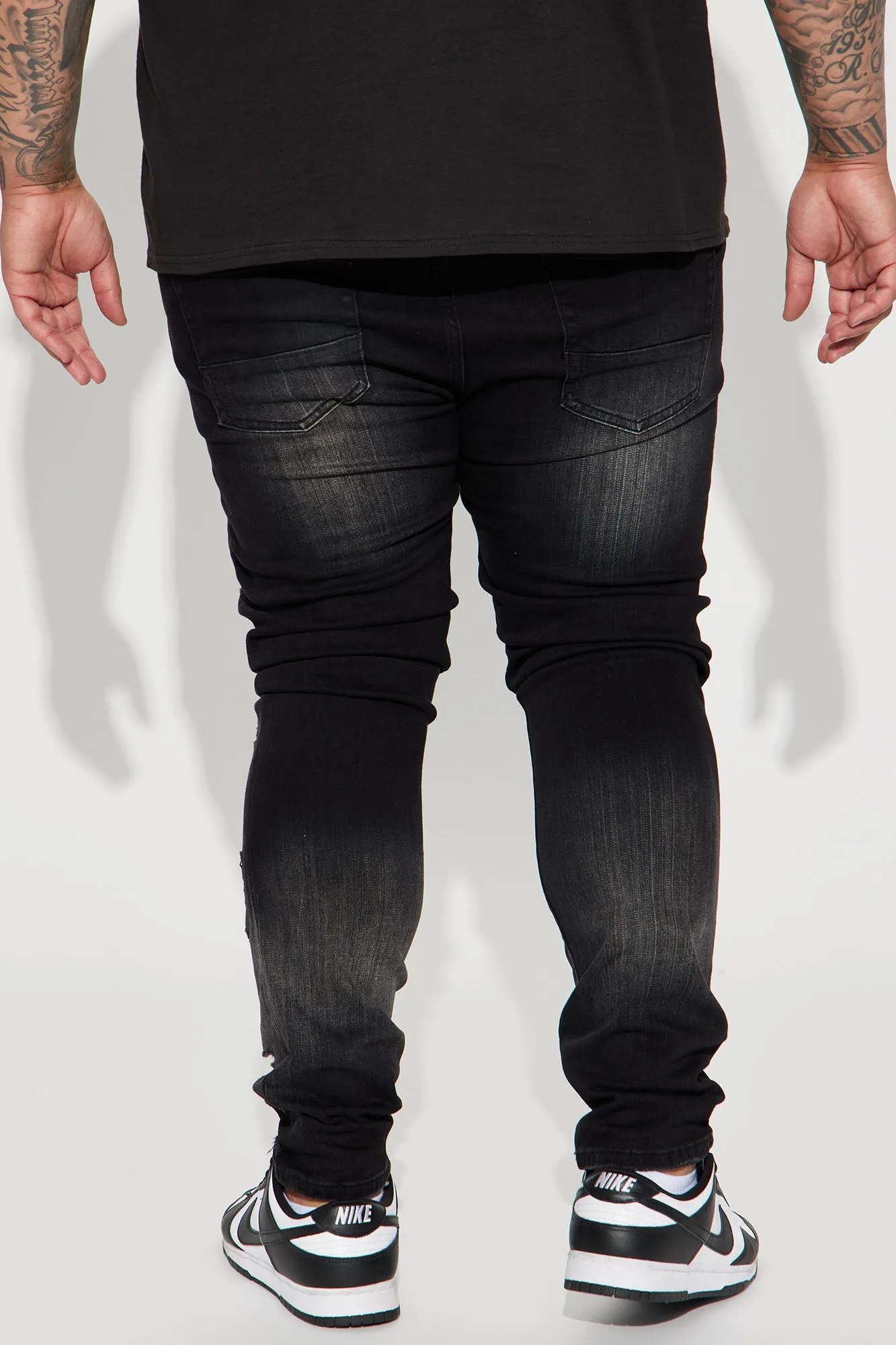 Bet Ripped Stacked Skinny Jean - Black Wash