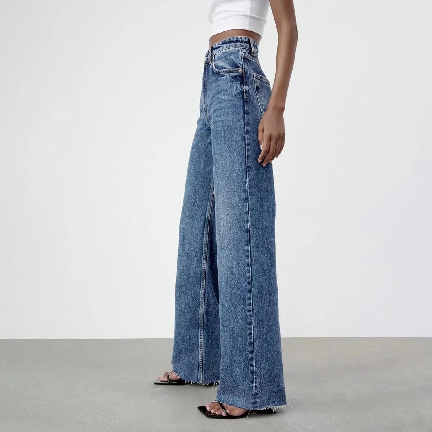 Bidobibo Stretchy Jeans for Women Plus Size Boot Cut Flare Jeans High Waisted Curvy Womens Pants Dressy Casual Straight Leg