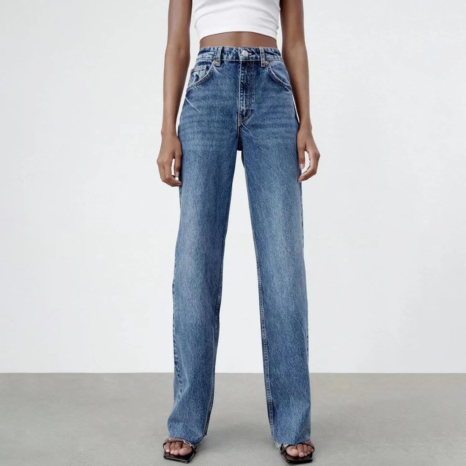Bidobibo Stretchy Jeans for Women Plus Size Boot Cut Flare Jeans High Waisted Curvy Womens Pants Dressy Casual Straight Leg