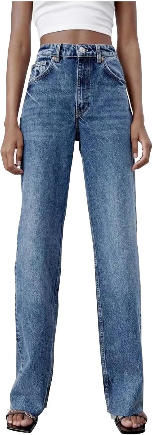 Bidobibo Stretchy Jeans for Women Plus Size Boot Cut Flare Jeans High Waisted Curvy Womens Pants Dressy Casual Straight Leg