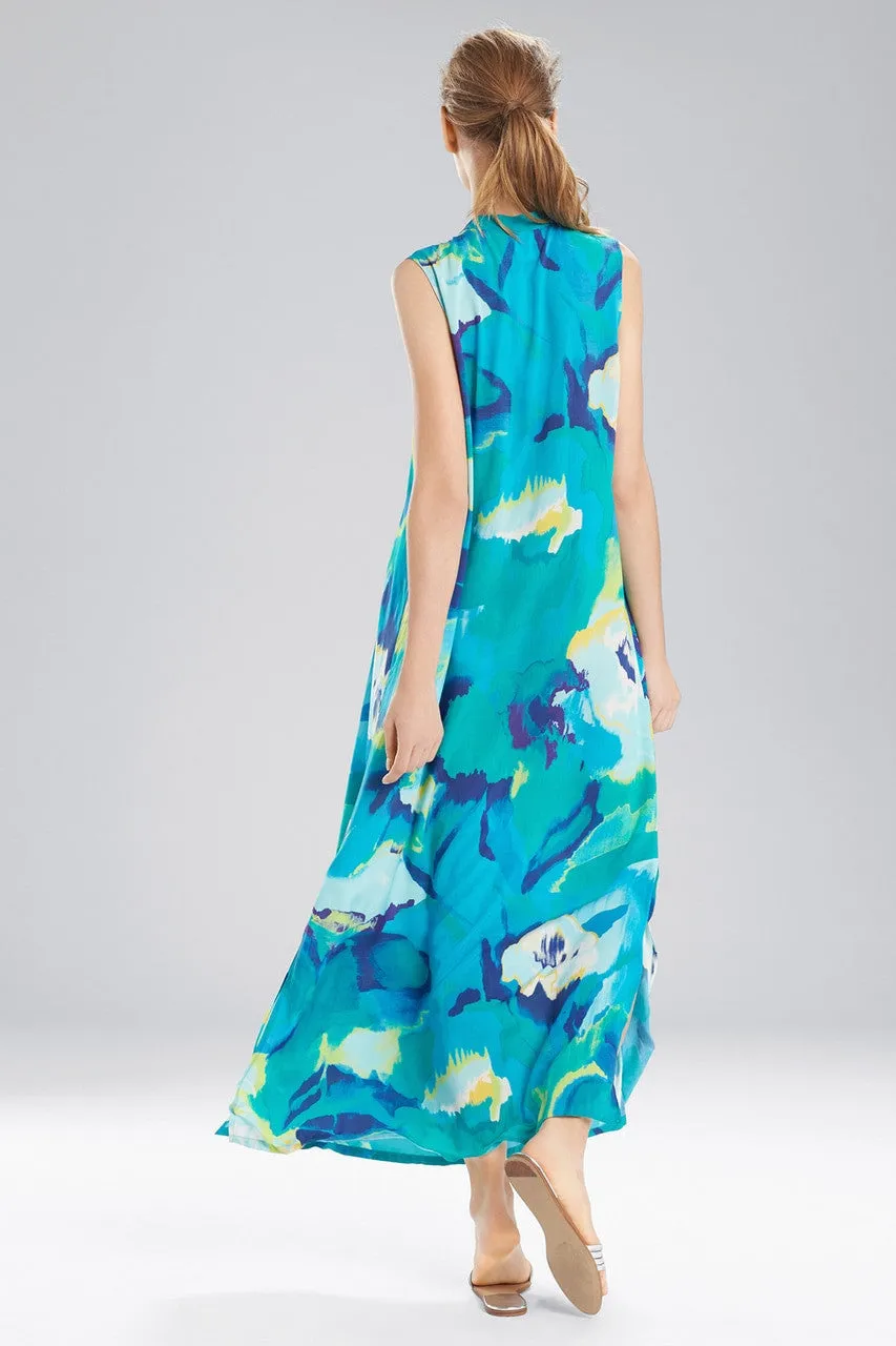 Blooming Mural Maxi Gown