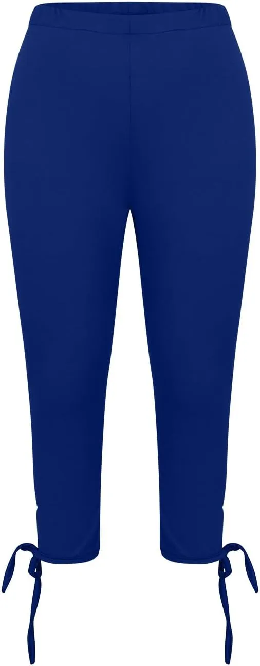 Capri Leggings for Women Summer Casual Stretch Knee Workout Running Yoga Capris Slim Fit Lightweight Cropped Pants
