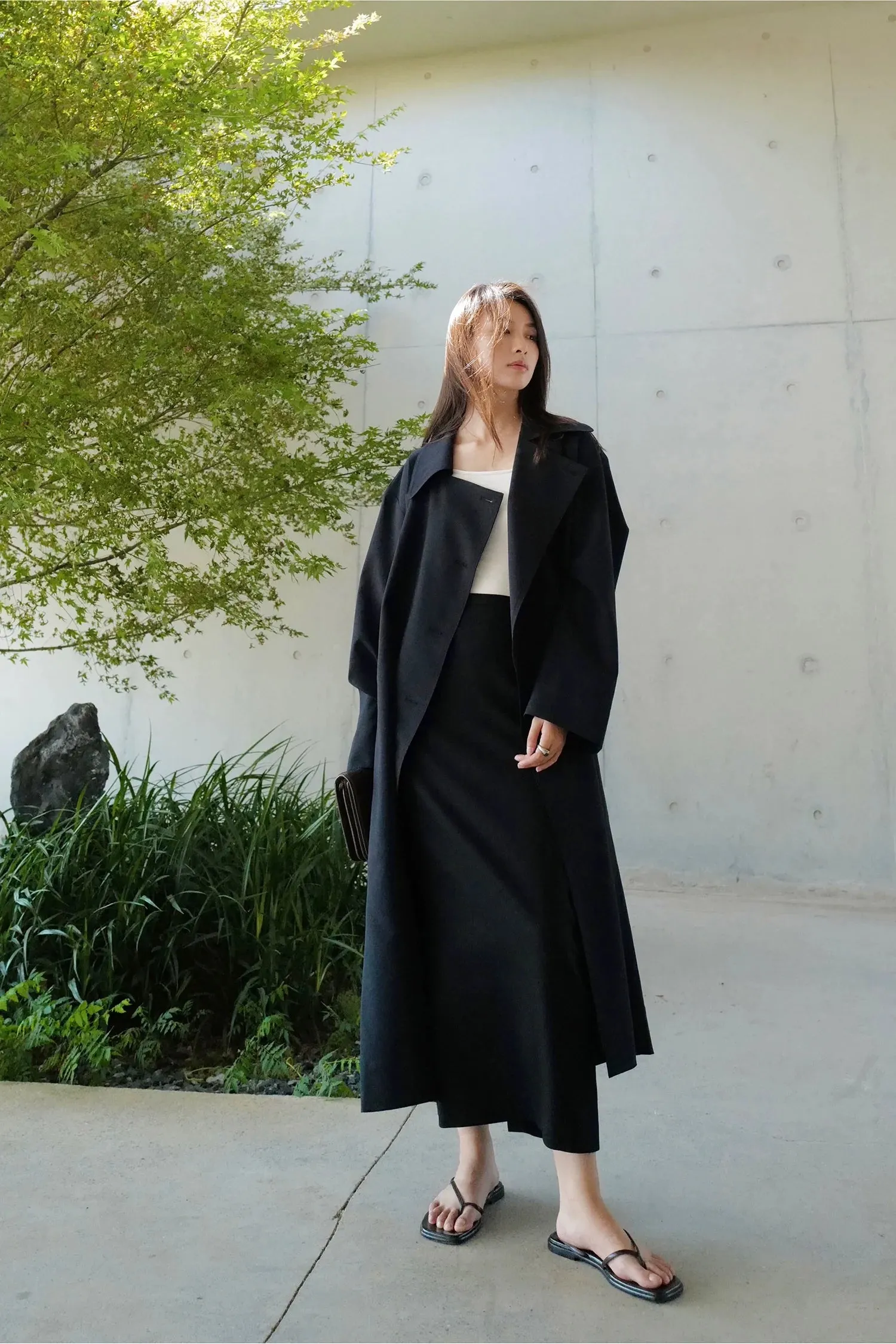 Classic Satin Trench Coat