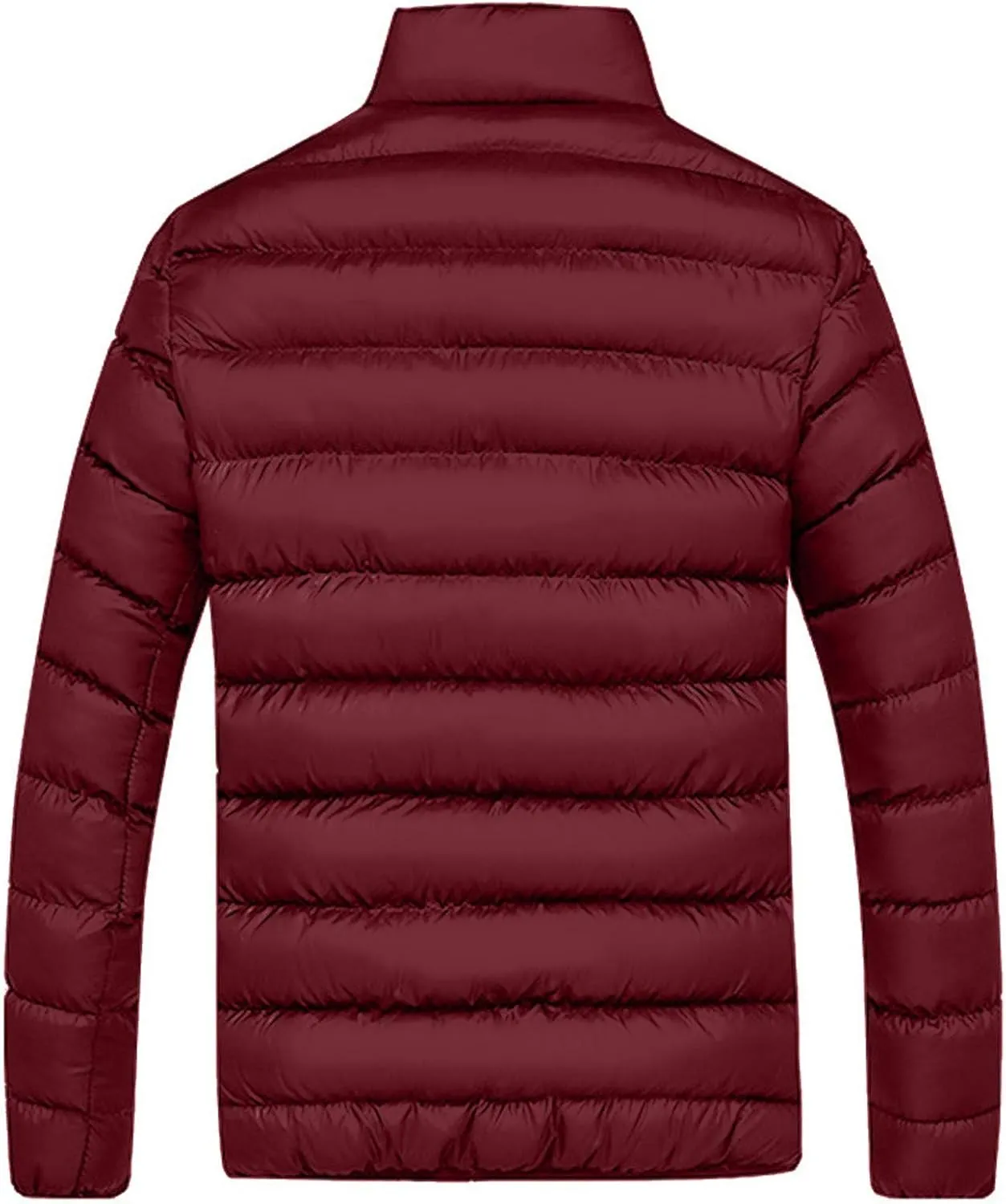 Dgoopd Quilted Jackets for Men Lightweight Down Puffer Jacket Packable Winter Warm Zip up Coat Outdoor Warm Padded Jacket