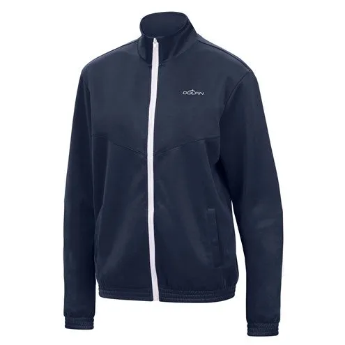 DOLFIN Unisex Black Full Zip Warm Up Jacket
