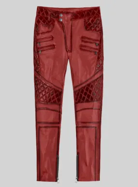 Hector Burnt Red Leather Pants