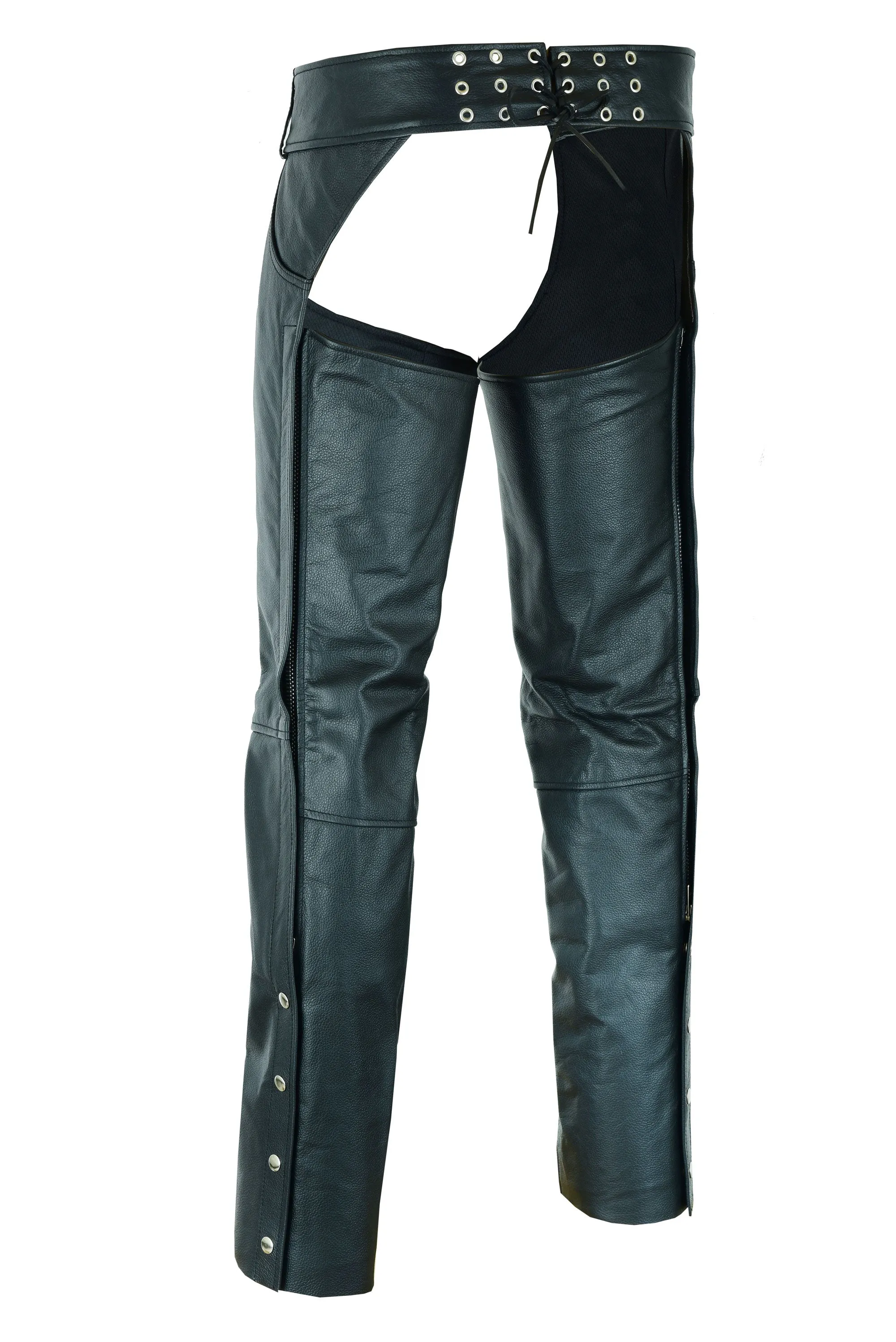 HL12836 Classic Leather Chap Design with Jean Pocket Style