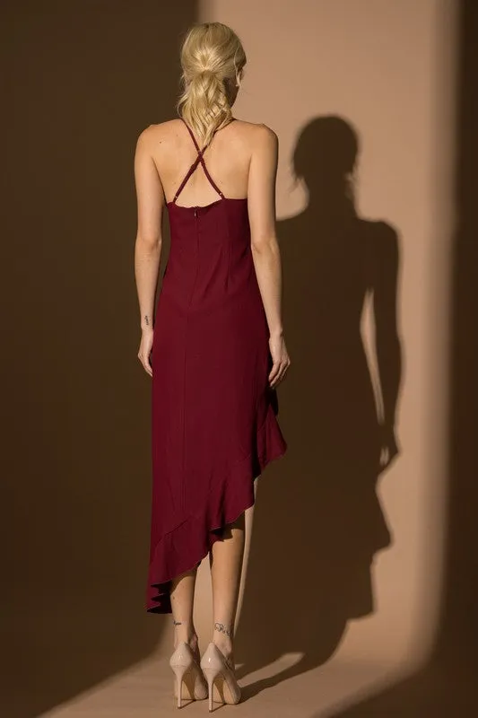 JUNIPER DRESS - BURGUNDY