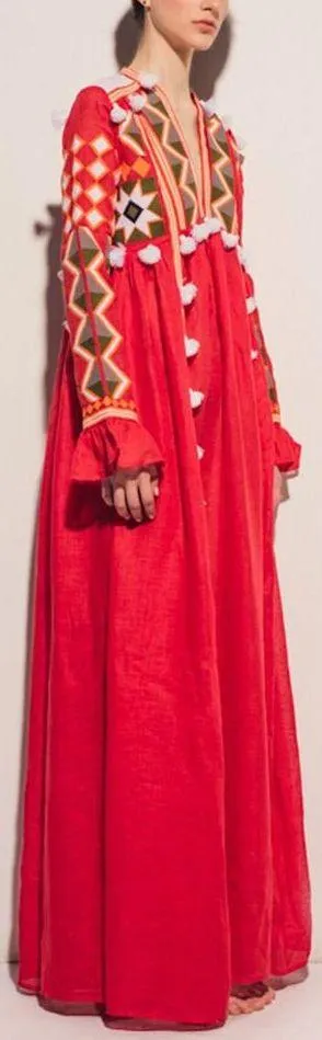 Kim Maxi Dress in Red