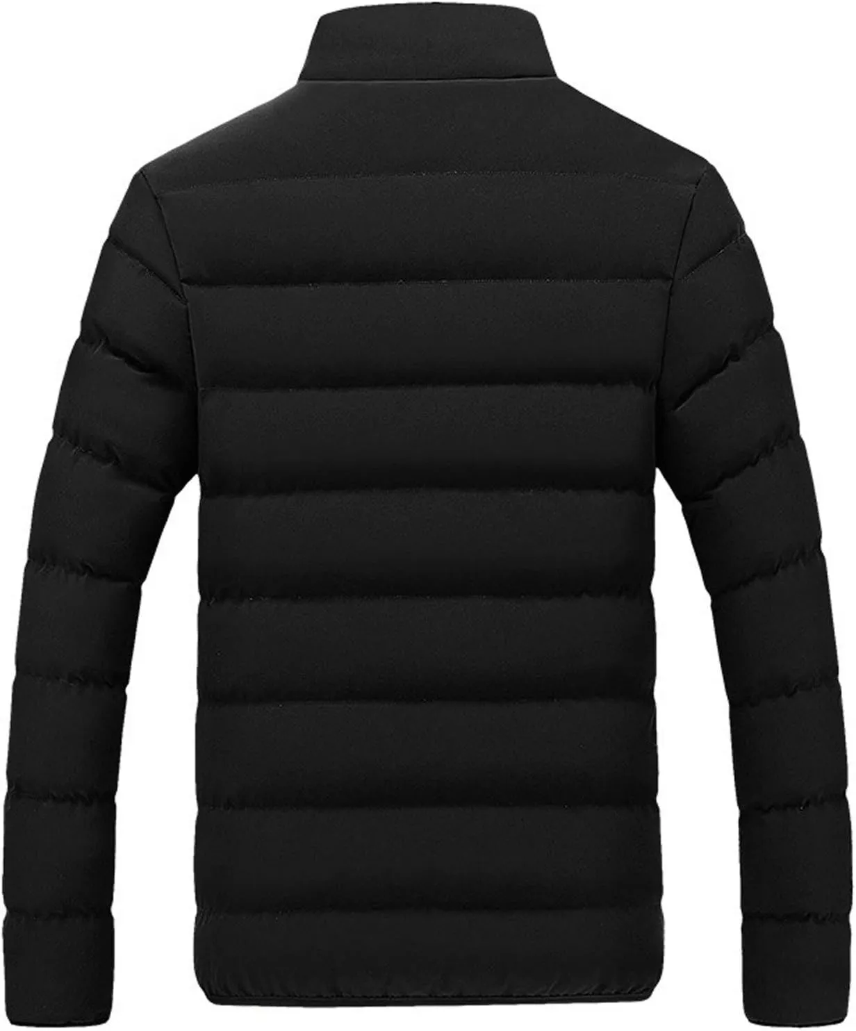 Mens Winter Puffer Jackets Lightweight Warm Down Coat Full Zip Jacket Quilted Insulated Outerwear Warm Puffy Jackets