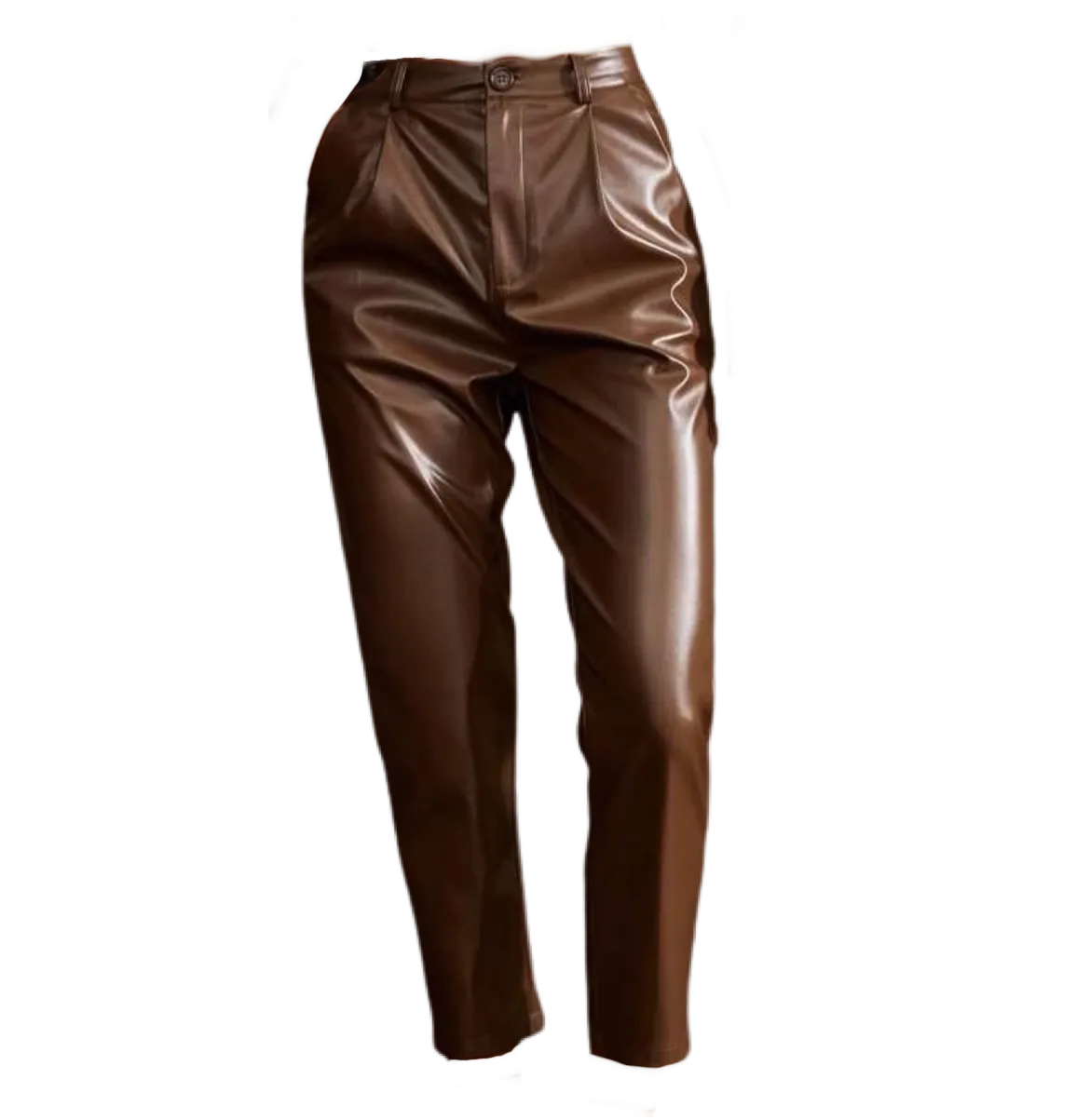 Mocha Faux Leather Pants