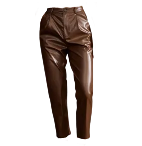 Mocha Faux Leather Pants