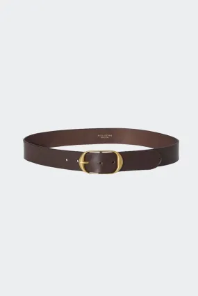 Nili Belt - Dark Brown w/ Vintage Antique Brass Buckle