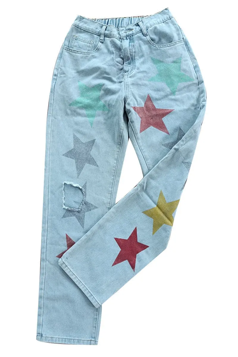 PB146 Graphic Star Denim Jeans