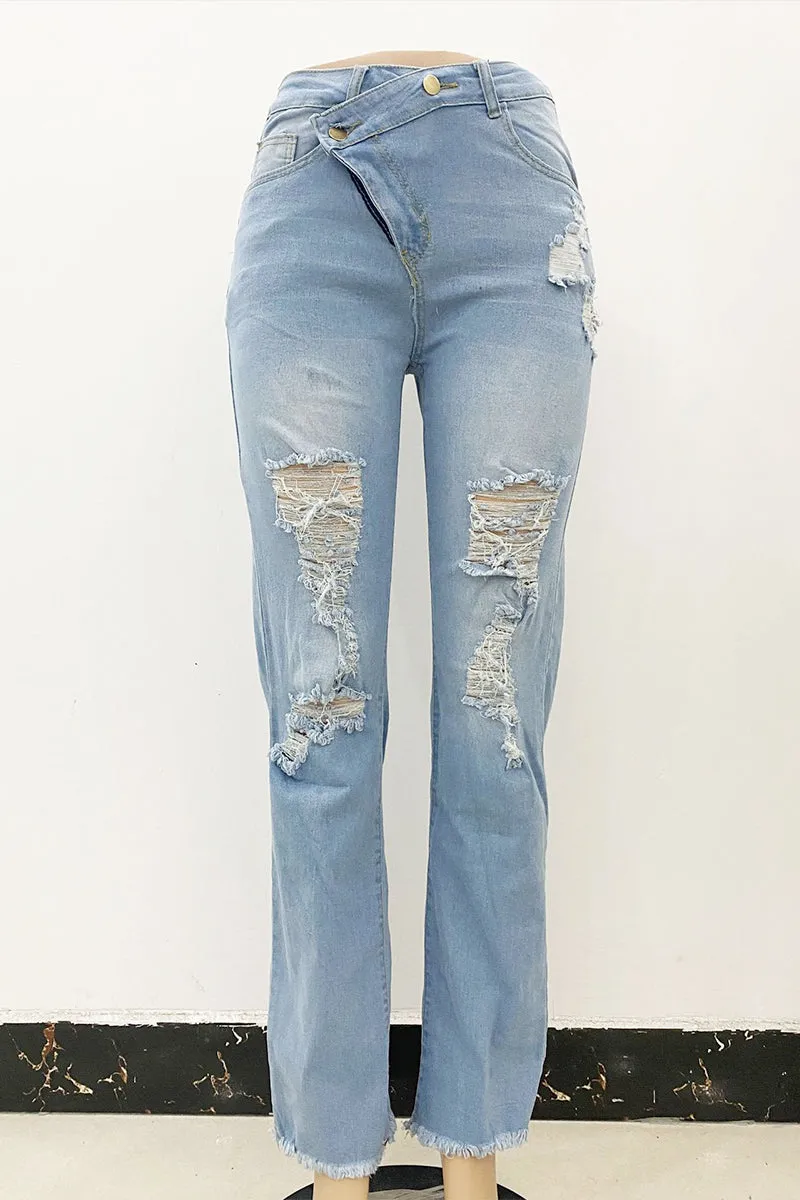 PF795 Ripped Denim Pants