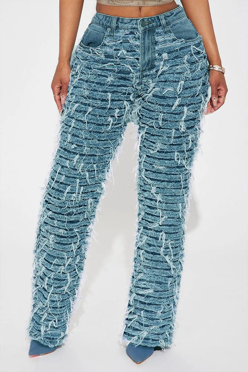 PM0115 Ragged Stretch Denim Jeans