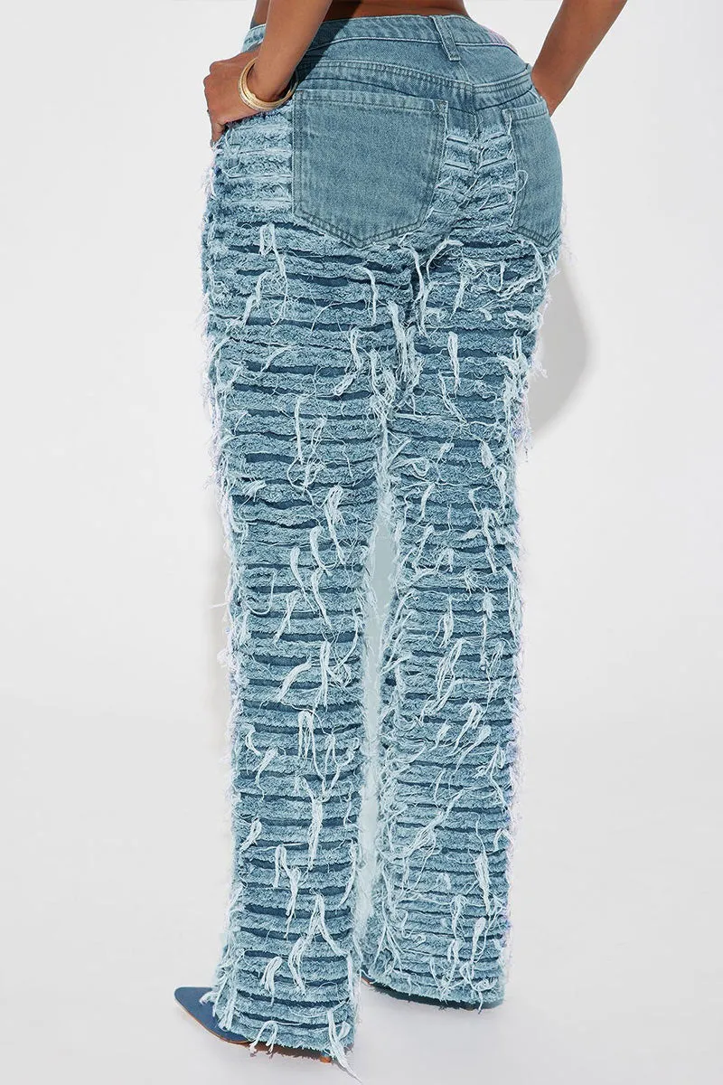 PM0115 Ragged Stretch Denim Jeans