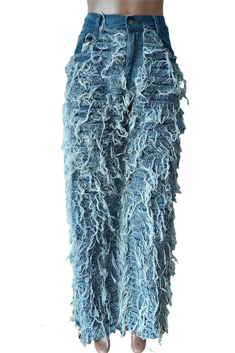 PM0115 Ragged Stretch Denim Jeans