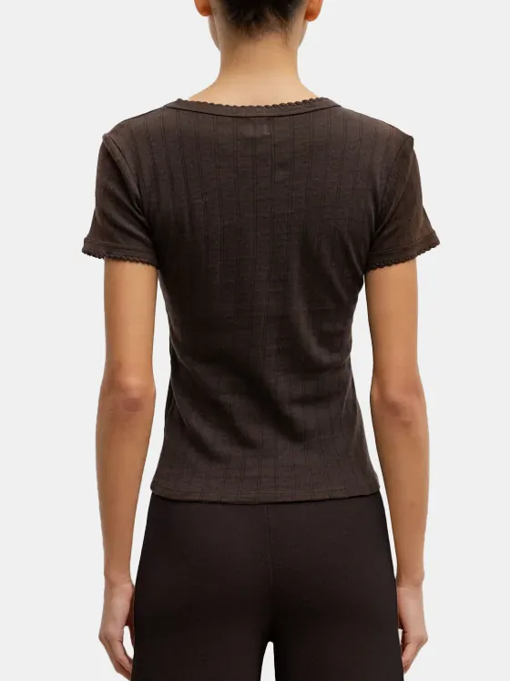 Pointelle Slim Fit Tee