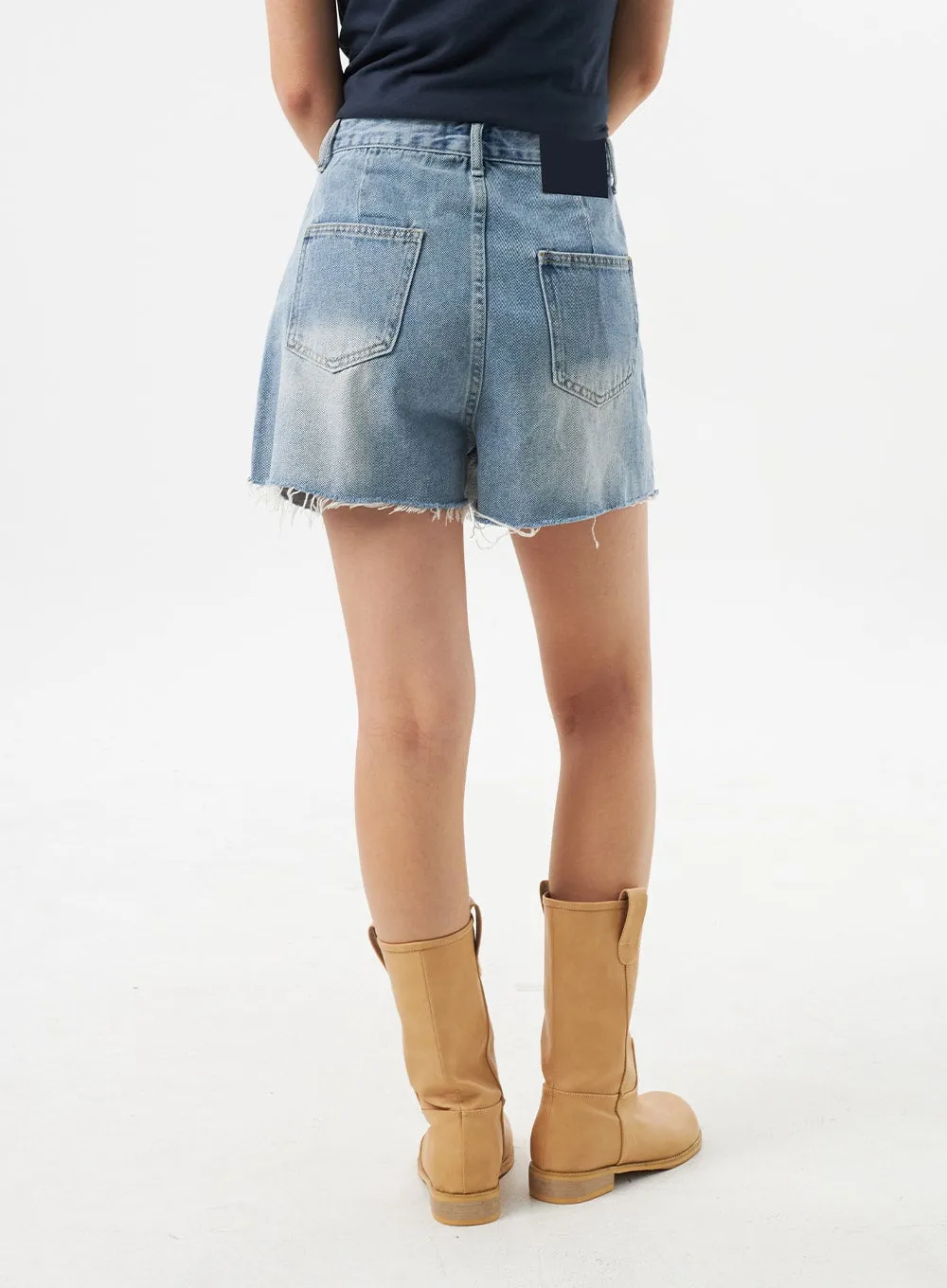Ripped Denim Skort CU302