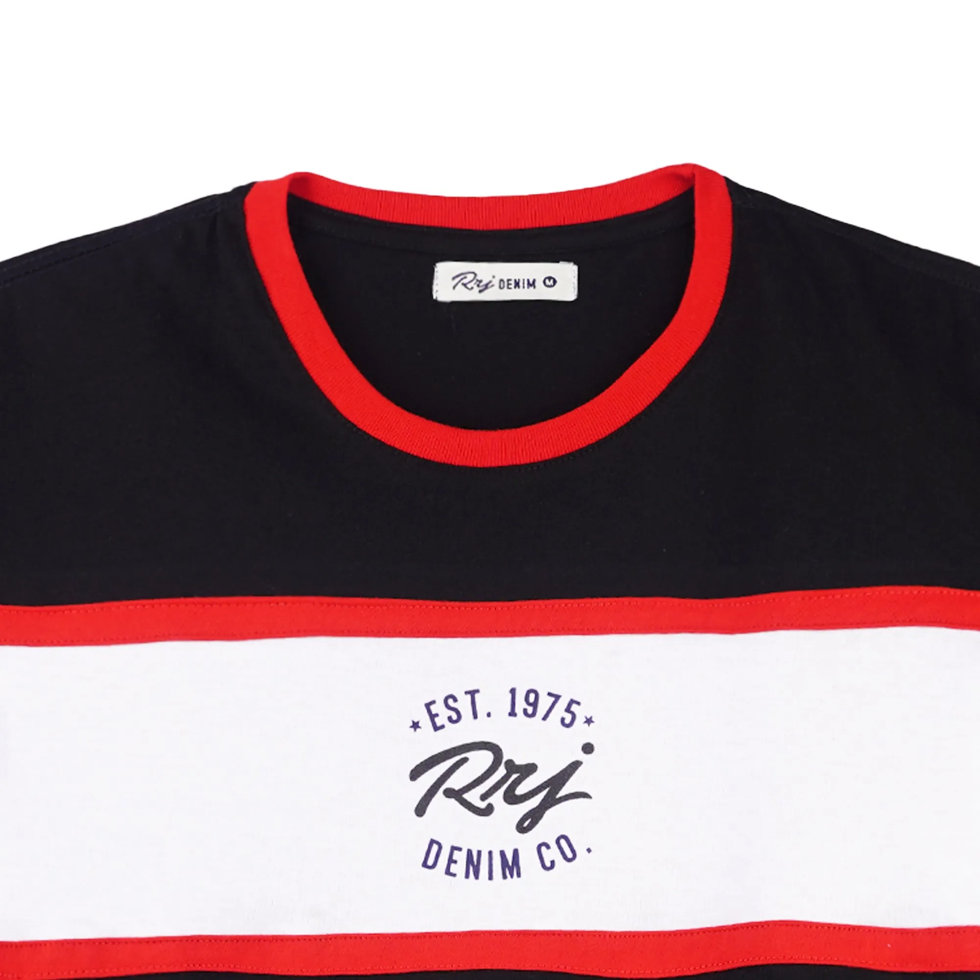 RRJ Ladies Basic Tees Boxy Fitting CVC Jersey Fabric 145422-U (Black)