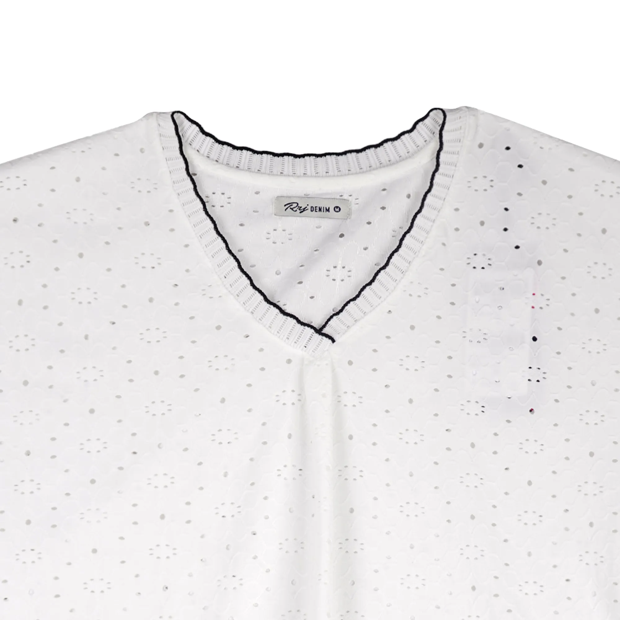 RRJ Ladies Basic Tees Boxy Fitting Special Fabric 153470 (White)