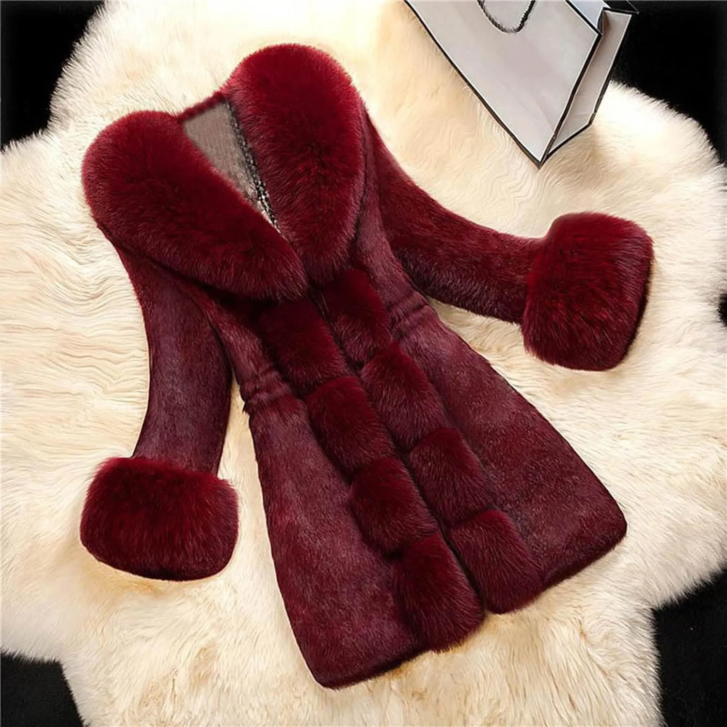 SHAOBGE Womens Jackets Fall Women Lady Coat Winter Warm Long Sleeve Solid Outwear Coat Plush Jacket Warm Fleece Tops for