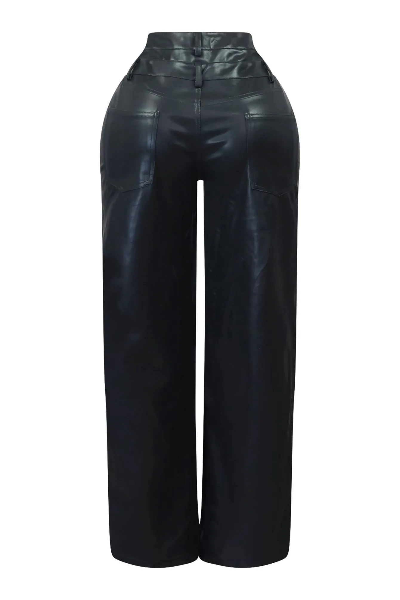 Shook Me Cross Patched PU Pants