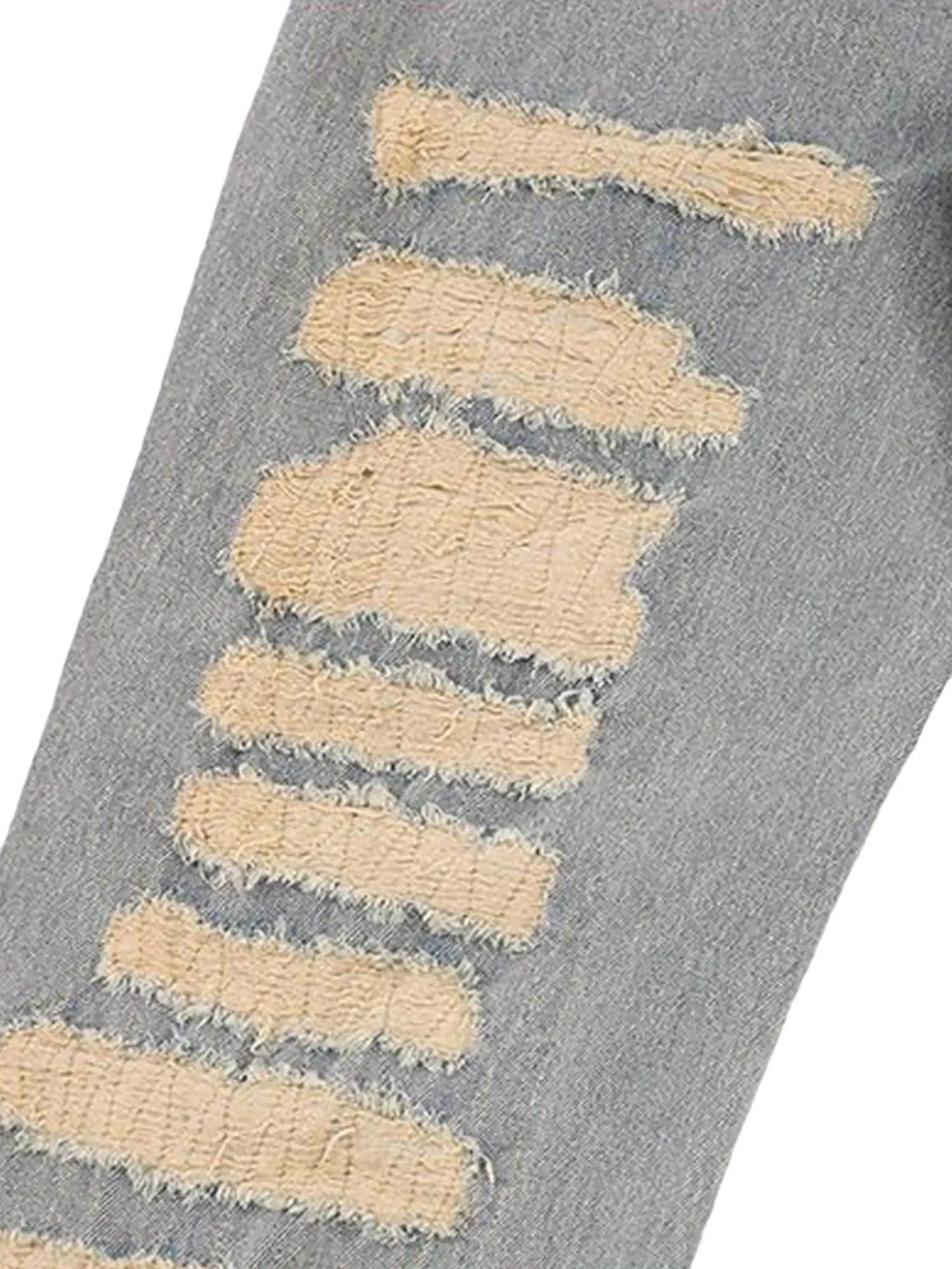 Sneakerhill American Street Style Ripped Embroidered Jeans - 1617