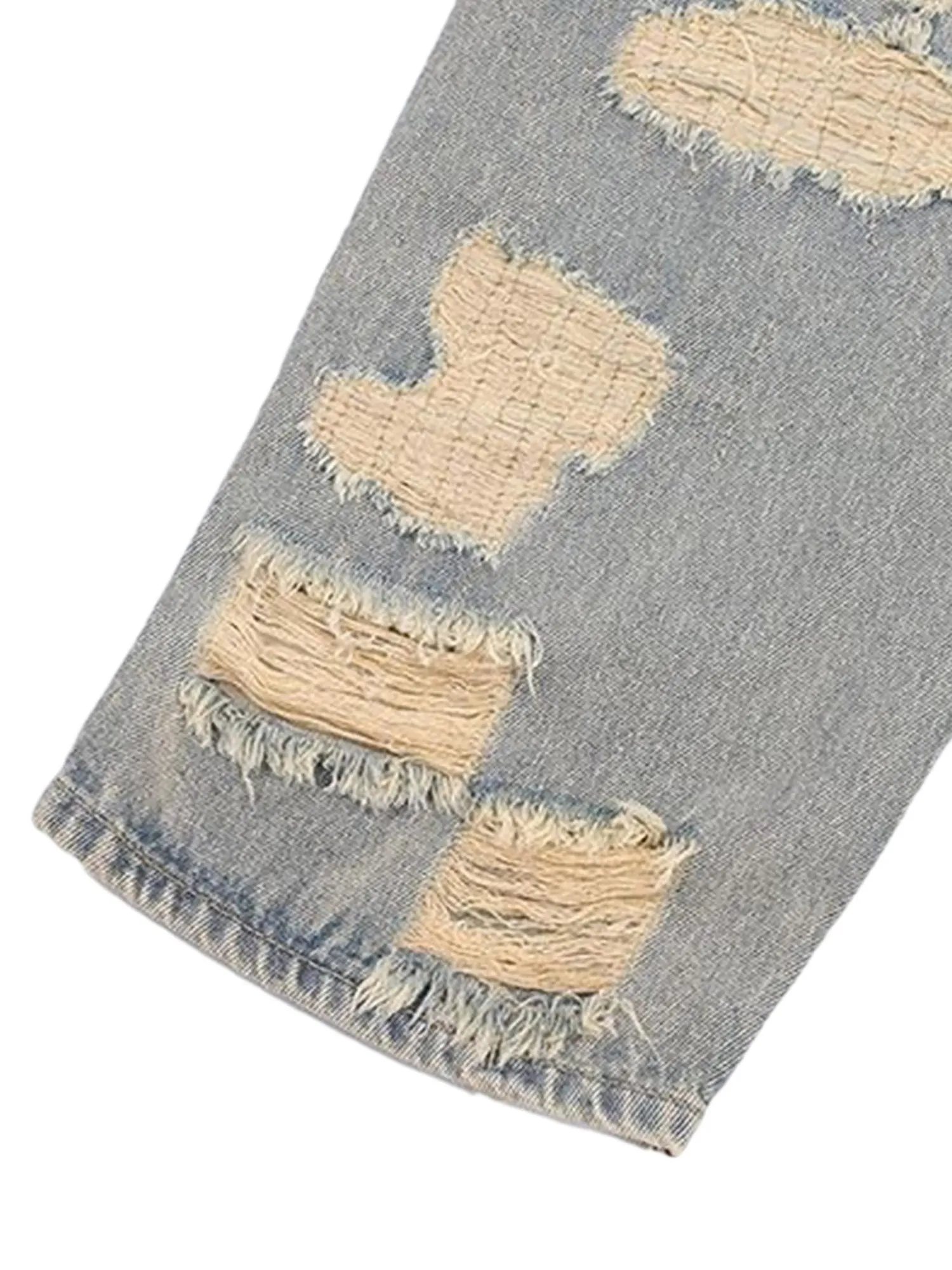 Sneakerhill American Street Style Ripped Embroidered Jeans - 1617