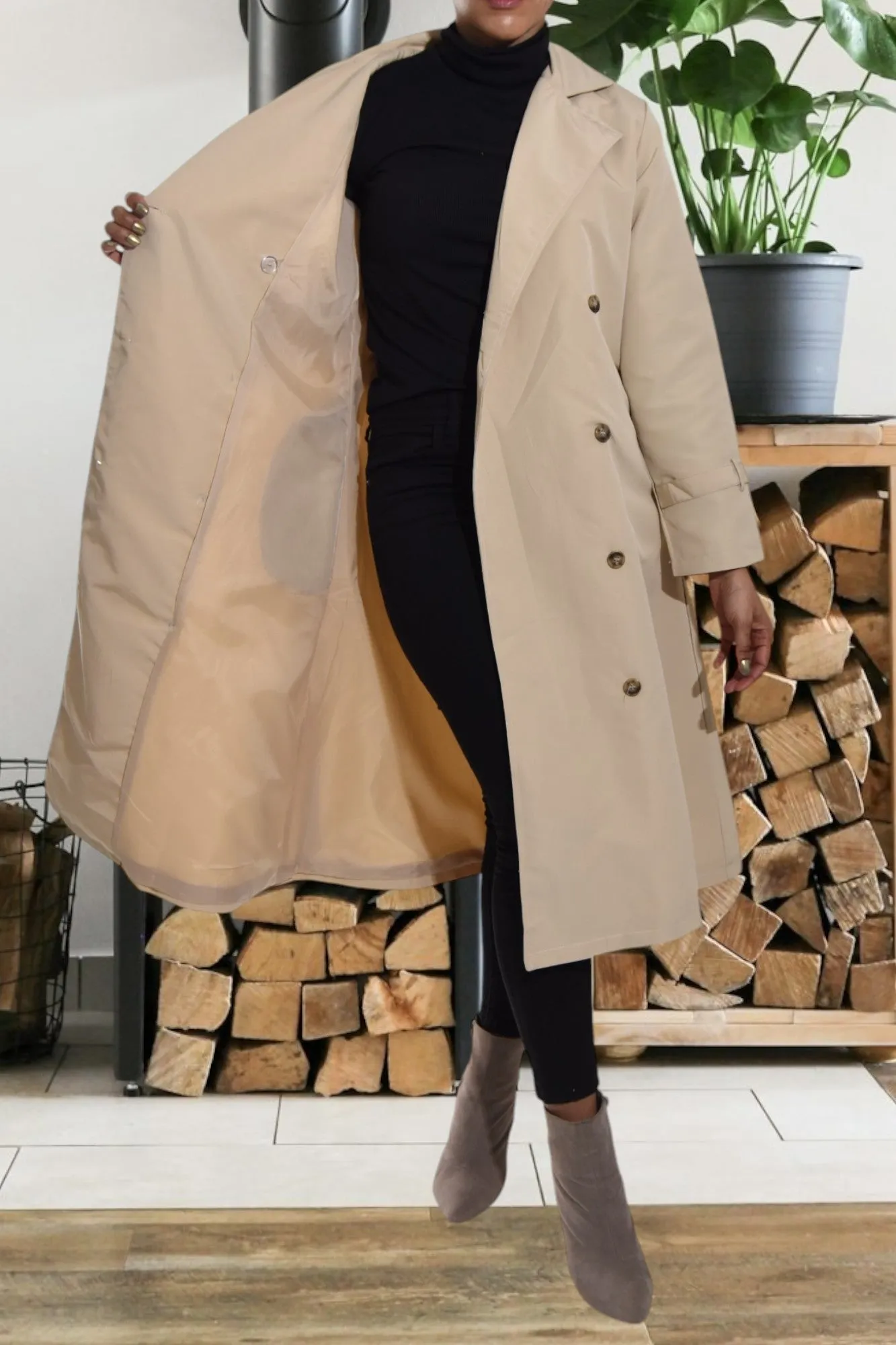 Stone Lined Trench Coat