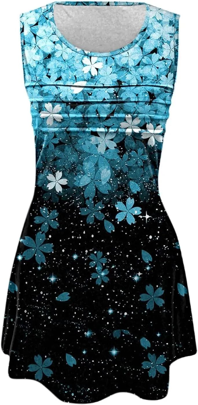 Summer Dress for Women Womens with Pockets Summer Casual Tank Dress Sleeveless Midi Beach Dress Linen Dress Long