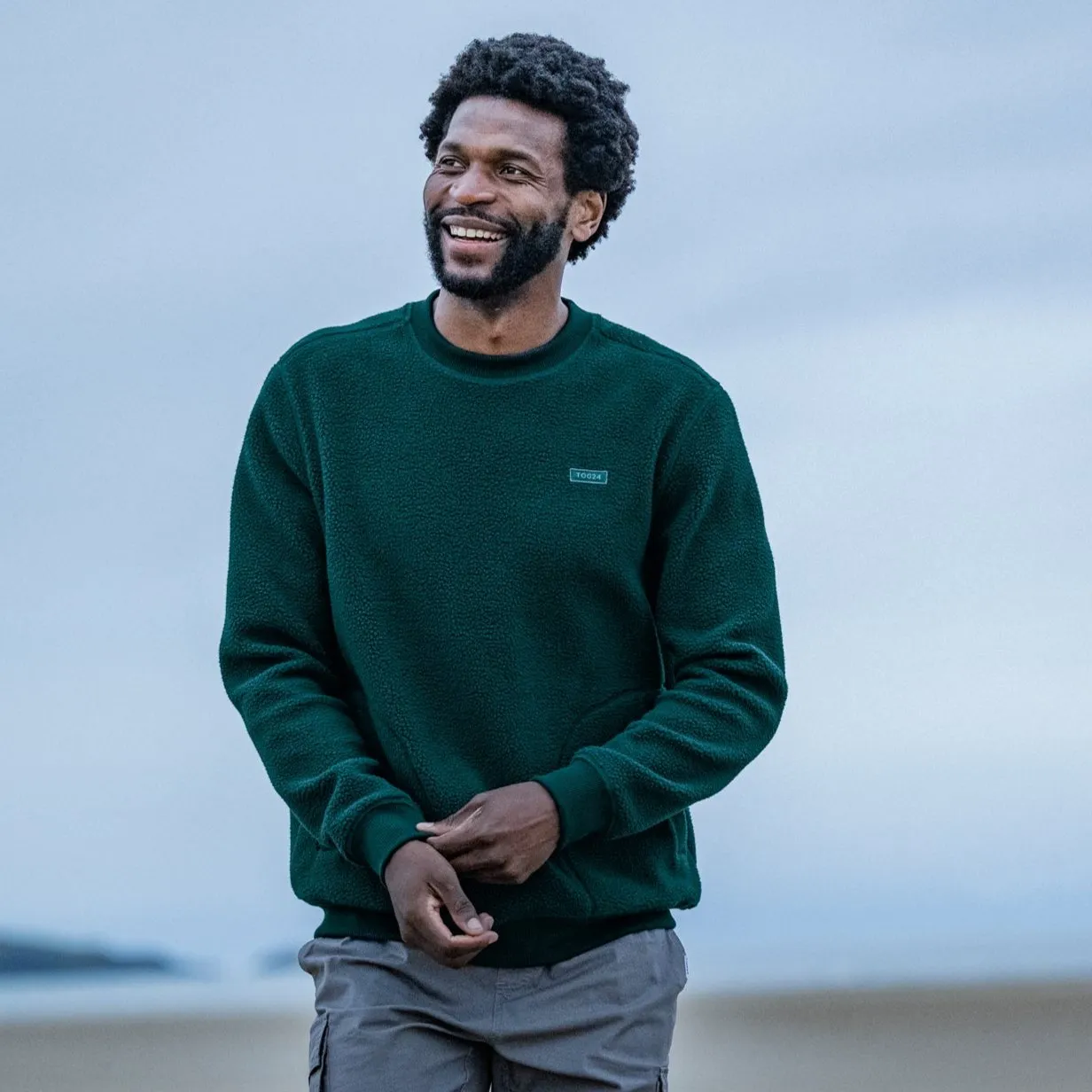 Todd Mens Sherpa Sweat - Petrol Green