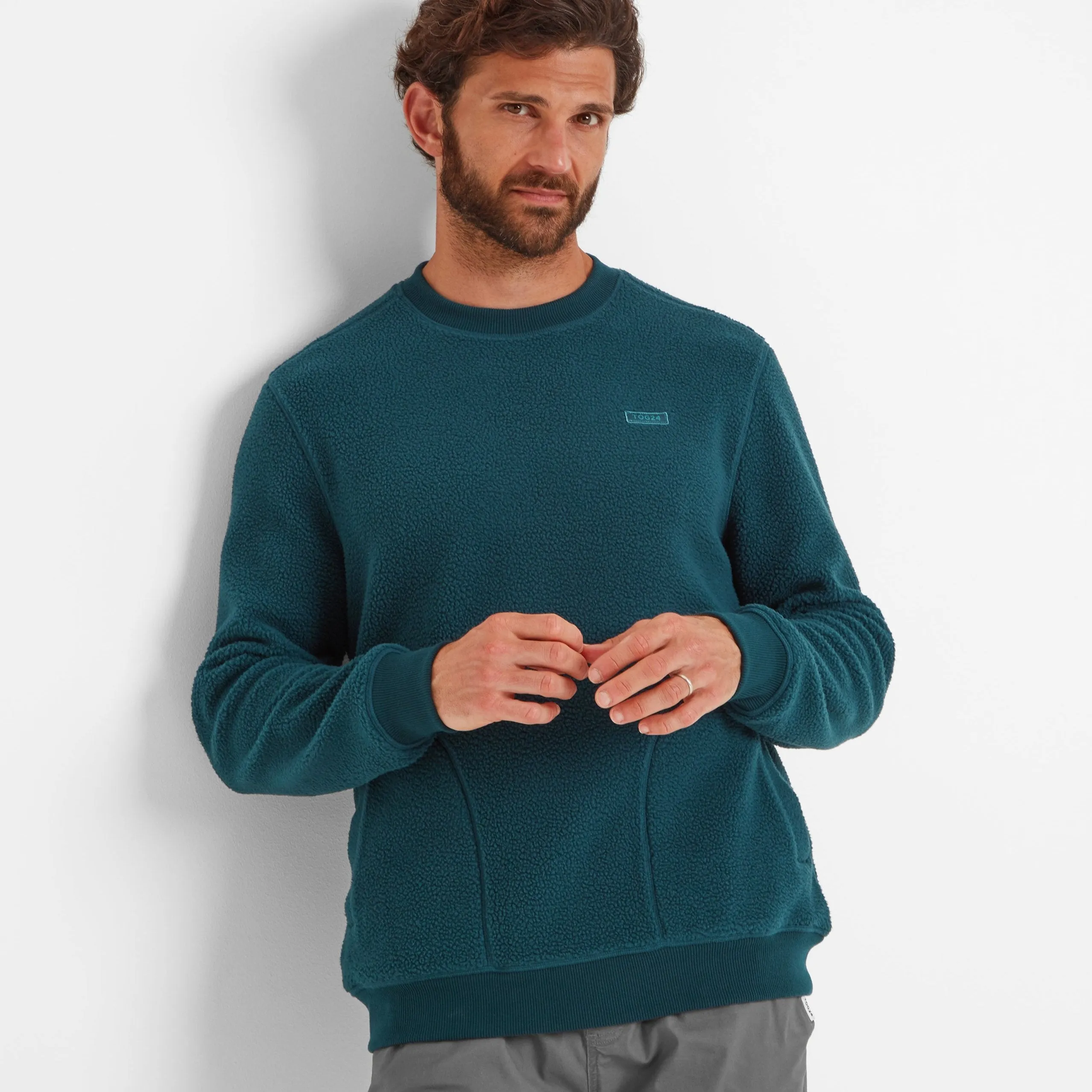 Todd Mens Sherpa Sweat - Petrol Green
