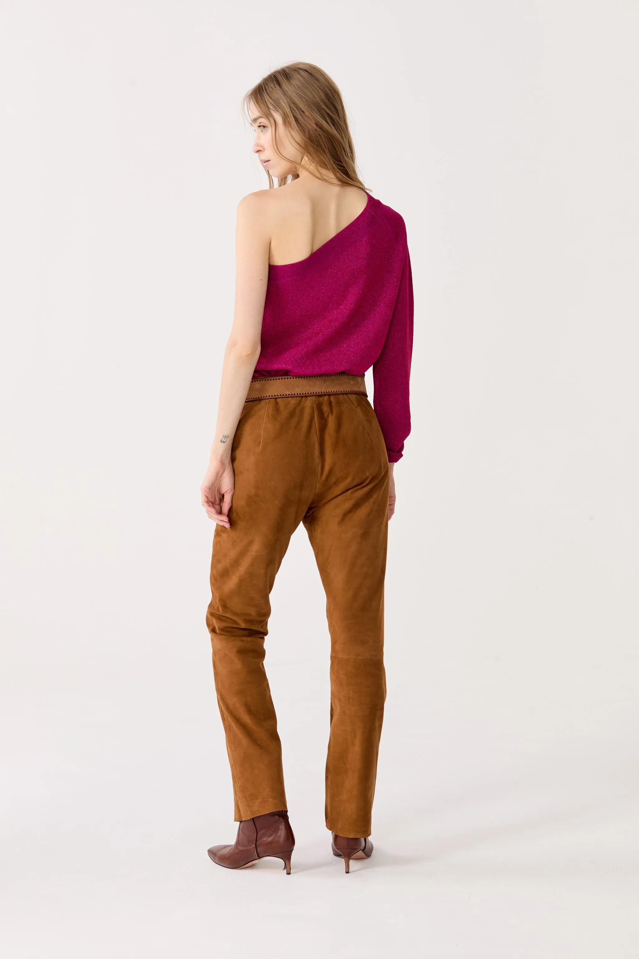 Tori Suede Pants - Tan