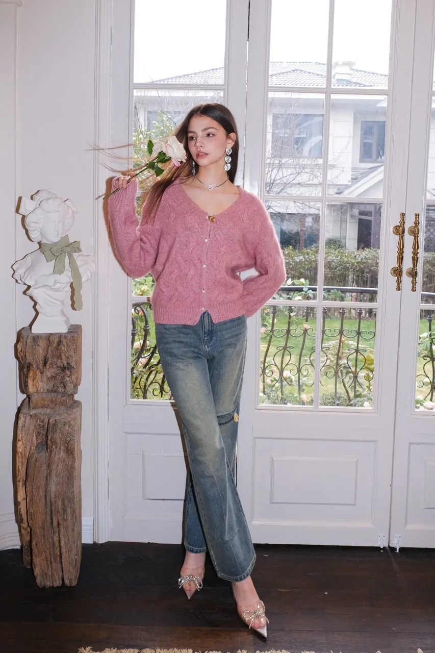 Vintage Aged Micro Raglan Ripped Jeans
