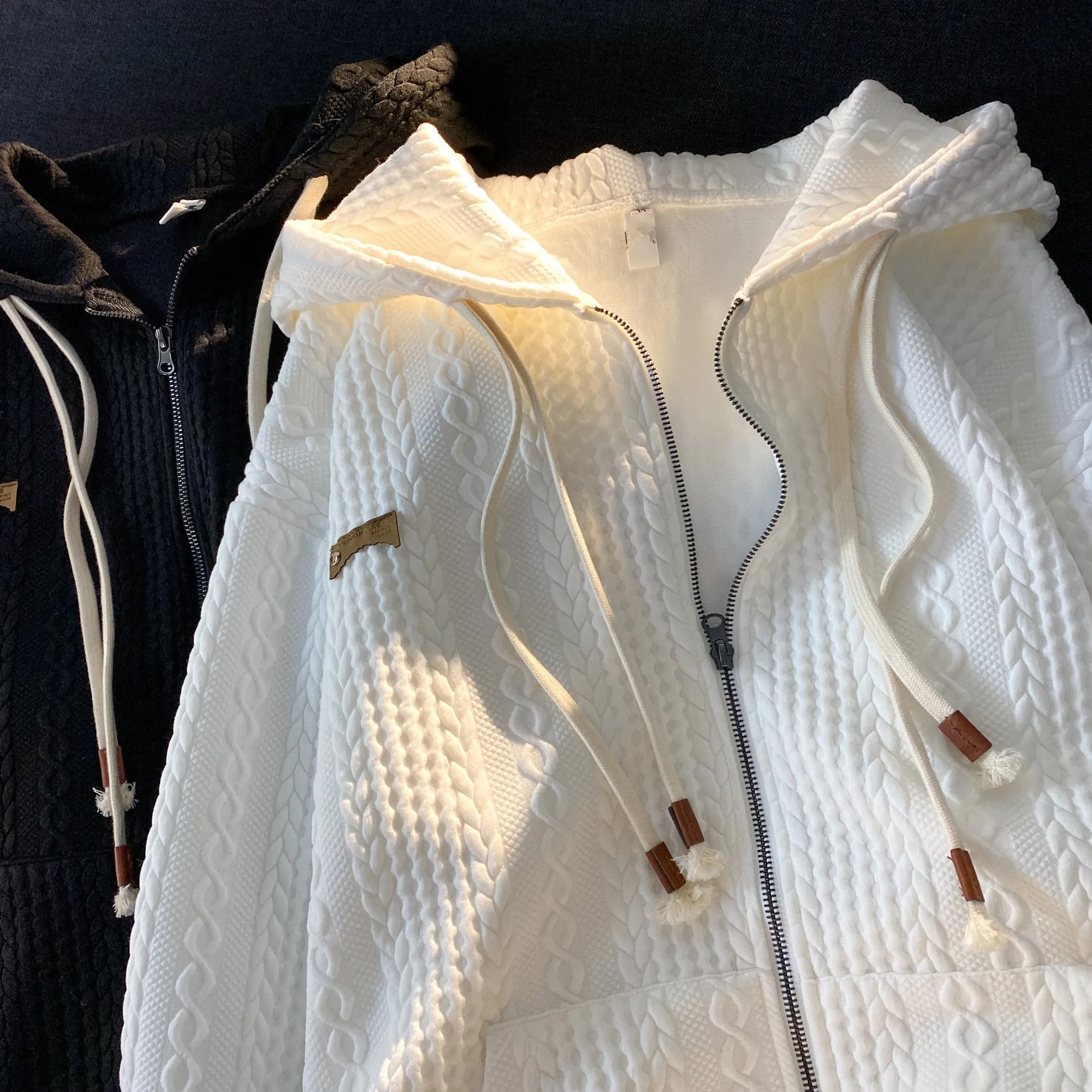 Vintage Zipper Hooded Sweatshirts