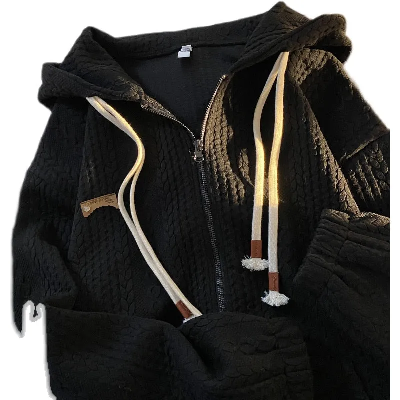 Vintage Zipper Hooded Sweatshirts