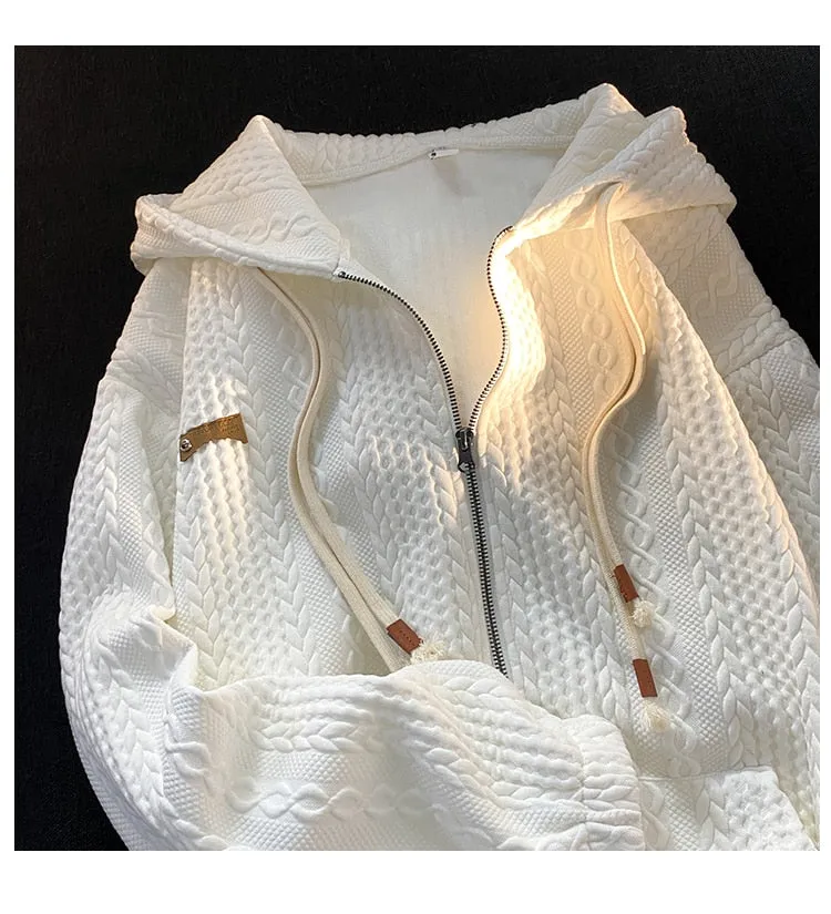 Vintage Zipper Hooded Sweatshirts