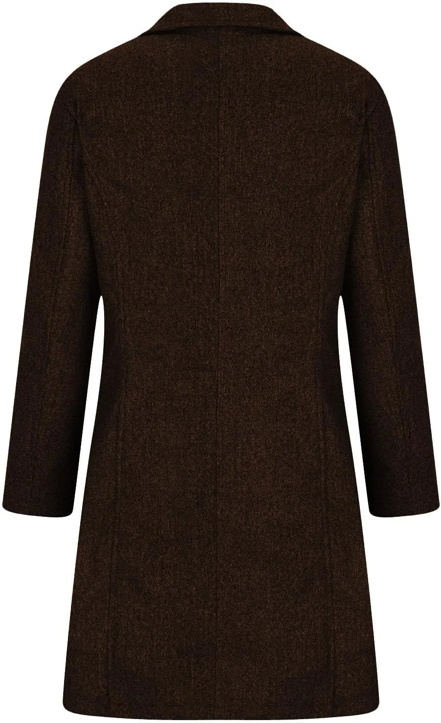 Winter Long Pea Coats for Women Wool Blend Stand Collar Single Breasted Jackets 2024 Casual Peacoat Overcoats