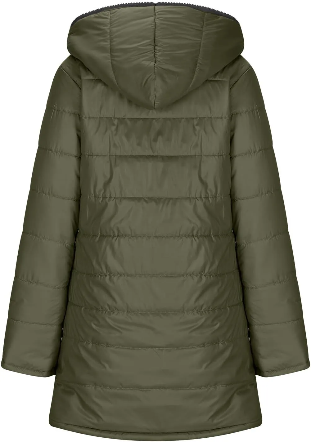 Women's Long Winter Puffer Coat Waterproof Warm Zip Up Down Jacket Faux Fur Hooded Warm Parka Jackets