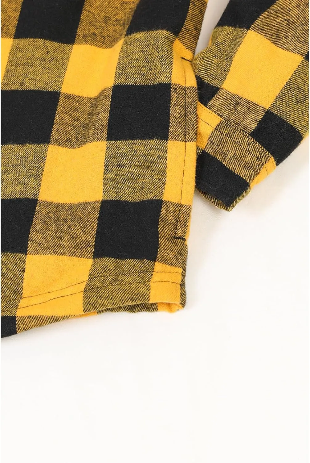 ZENTHACE Girls Hooded Plaid Flannel Shirt Jacket with Hand Pockets,Sherpa Lined Button Down Flannel Shacket Jacket